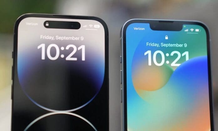 Two iPhones side by side, showcasing the latest charging boost update.