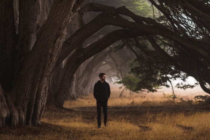 A man standing in the middle of a forest releases gorgeous pair of singles.