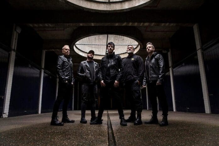 A group of men standing in a dark hallway announce Pendulum's brand new EP 'ANIMA'.