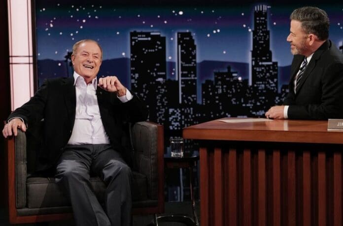 The late-night show with Jimmy Fallon featuring Al Michaels discussing Taylor Swift and Travis Kelce on 'Thursday Night Football'.