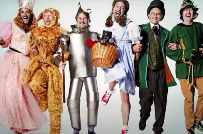 A group of people dressed up as the Wizard of Oz.