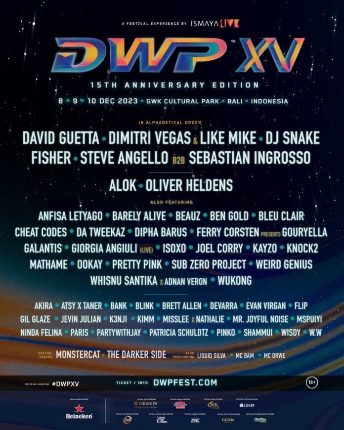 The lineup for DWP XV, revealed on the official poster.